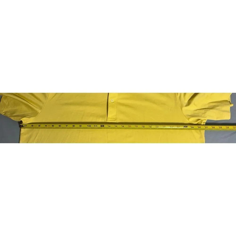 Polo Golf Ralph Lauren Mens 2XL XXL Yellow Polo Flaw Solid Color